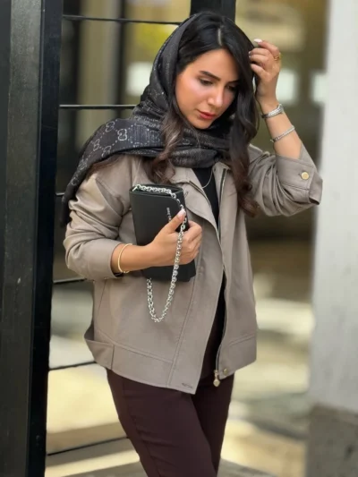 کت زنانه موکا مناسب مهمانی