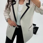 کت زنانه کرم مناسب روزمره