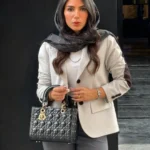 کت زنانه طوسی مناسب روزمره