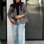 کت لینن زنانه خاکی