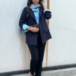 کت لینن ایتالیایی زنانه سرمهای