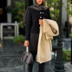 استایل پالتو زنانه کرم Karamel گلاره جواهرزاده