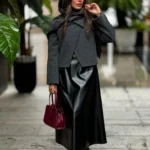 کت تک زنانه طوسی گلاره جواهرزاده برای استایل مهمانی