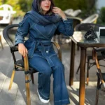 جزئیات ست جین آبی سرمهای زنانه Seral گلاره جواهرزاده