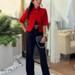 جزئیات کت قرمز Mantra زنانه گلاره جواهرزاده